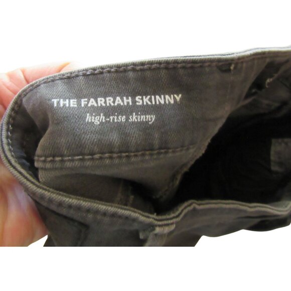 Adriano Goldschmied Farrah Aldgate Dark Gray High Rise Skinny Jeans Size 26R - Picture 8 of 11